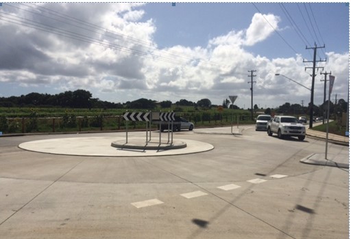 A new roundabout was constructed on Ewginsdale Road